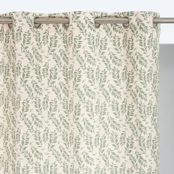 Rocle Rideau tamisant à œillets Gaia feuillage vert H.260 x l.140cm* Rideau|Rideau Tamisant