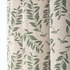 Rocle Rideau tamisant à œillets Gaia feuillage vert H.260 x l.140cm* Rideau|Rideau Tamisant