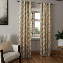 Casa Mediterranea 1967 SL Rideau tamisant à oeillets ethnic marron, beige H.260 x l.140cm