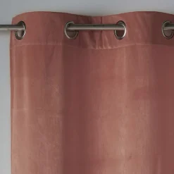 Best Douceur D'Intérieur Rideau tamisant en velours ras (140x240 cm - Rose Clair)