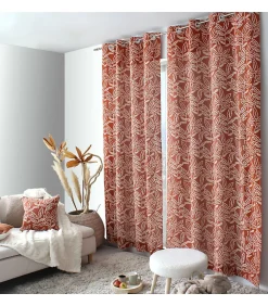 Hot Enjoy Home Rideau tamisant esprit lodge 140x240cm - 140x240cm - Terre cuite