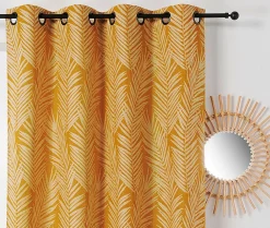 Clearance Linder Rideau Tasmanie L.240 x L.140 cm jaune mangue