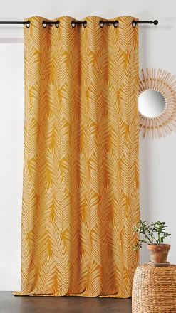 Clearance Linder Rideau Tasmanie L.240 x L.140 cm jaune mangue