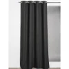Rocle Rideau thermique à oeillets uni Luna gris anthracite L.260 x l.140cm* Rideau Thermique