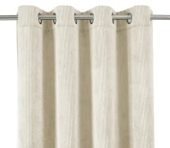 Sale Tendence Rideau thermique à oeillets Farm velours beige écru l.140 x H.260cm