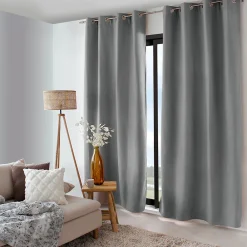 Sale Home Maison Rideau thermique doublé (135x240 cm - Gris clair)