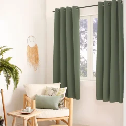 Sale Home Maison Rideau thermique en microfibre doublée (135x180 cm - Vert)