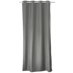 Outlet Home Maison Rideau thermique en microfibre doublée (135x180 cm - Gris clair)