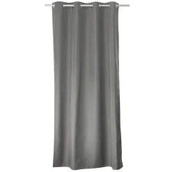 Outlet Home Maison Rideau thermique en microfibre doublée (135x180 cm - Gris clair)
