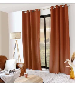 Outlet Enjoy Home Rideau Thermique et Occultant Terre cuite - 140x240cm - Terre cuite