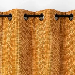 Outlet Linder Rideau thermique et phonique velours chenille (135x260 cm - Jaune)