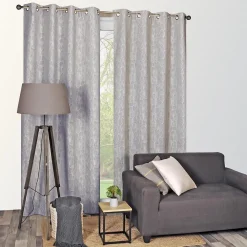 Sale Dylrev Rideau Thermique Fantaisie à œillets 135x240cm, prêt à Poser Gris.