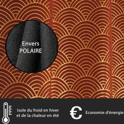 Clearance Dylrev Rideau Thermique Occultant Bordeaux à Motifs Arc-en-Ciel 140x240cm