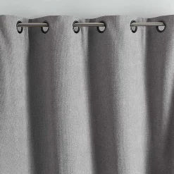 Outlet Home Maison Rideau thermique phonique et semi occultant KONFOR (140x260 cm - Gris Perle)