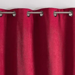 Discount Home Maison Rideau thermique phonique et semi occultant KONFOR (140x180 cm - Rouge)