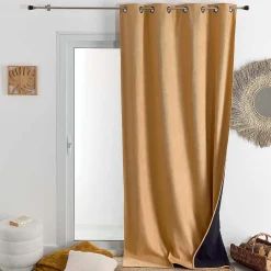 Online Home Maison Rideau thermique phonique et semi occultant KONFOR (140x300 cm - Jaune Ocre)