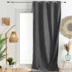 Best Home Maison Rideau thermique phonique et semi occultant KONFOR (160x240 cm - Gris anthracite)
