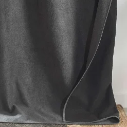 Best Home Maison Rideau thermique phonique et semi occultant KONFOR (160x240 cm - Gris anthracite)