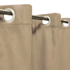 Clearance Dylrev Rideau Thermique suédine doublé polaire 140x240cm, Prêt a Poser, Taupe