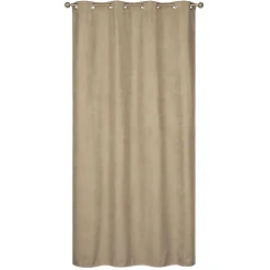 Clearance Dylrev Rideau Thermique suédine doublé polaire 140x240cm, Prêt a Poser, Taupe