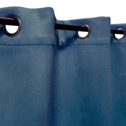 Discount Dylrev Rideau Thermique Velours frappé doublé polaire à œillets 140x240cm prêt a poser, Bleu Indigo