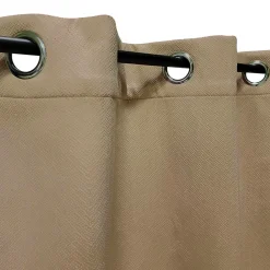 Online Dylrev Rideau Thermique Velours frappé doublé polaire à œillets 140x240cm prêt a poser, Taupe