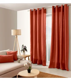 Enjoy Home Rideau uni 100% coton - 135x240cm - Terre cuite* Rideau Occultant