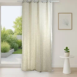 Sale Linder Rideau Uni en Lin lavé (140x250 cm - Beige)