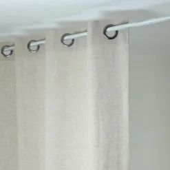 Sale Linder Rideau Uni en Lin lavé (140x250 cm - Beige)