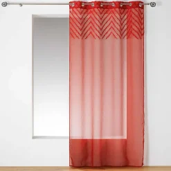 Paris Prix Rideau Voilage à Oeillets "Sahara Top" 140x240cm Terracotta* Voilage