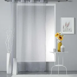 Paris Prix Rideau Voilage à oeillets "Stellaire" 140x240cm Gris
