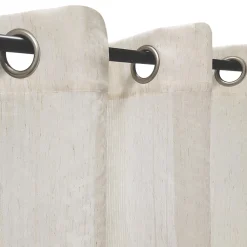 Sale Dylrev Rideau Voilage à Rayures Fines 140x240 cm - polyester recyclé