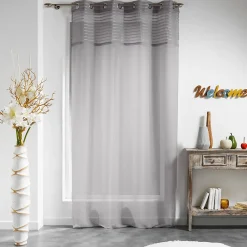 Paris Prix Rideau Voilage "Olonne" 140x240cm Gris