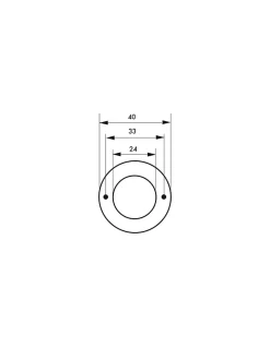 Thirard Rosace de finition pour cylindre diamètre 24mm, laiton -* Rosace De Porte