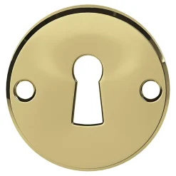 Best GoodHome Rosace de fonction rond à visser à serrure brillant or Ø48mm