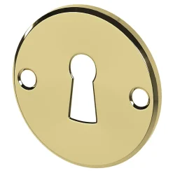 Best GoodHome Rosace de fonction rond à visser à serrure brillant or Ø48mm