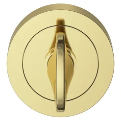 Clearance GoodHome Rosace de fonction rond à visser à condamnation Duod effet laiton or Ø50mm