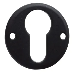 Brionne Rosace ronde acier noire - Clé I -* Rosace De Porte