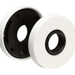 Vachette Rosace ronde blanche - Bec de cane - Arcolor 232 et 710 - La paire -* Rosace De Porte