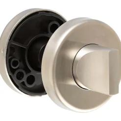 Vachette Rosace ronde inox satiné - Condamnation à voyant - Linox - La paire -* Rosace De Porte