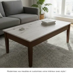 Discount Ambiance Sticker Rouleau adhésif bois blanc-gris au mètre - Autocollants Revêtement Adhésif Cuisine Meubles Salle de bain - 60cmx1m