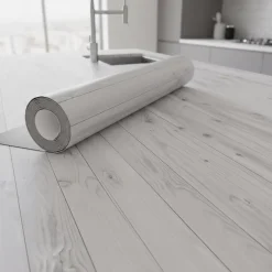 Discount Ambiance Sticker Rouleau adhésif bois blanc-gris au mètre - Autocollants Revêtement Adhésif Cuisine Meubles Salle de bain - 60cmx1m