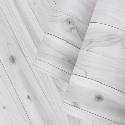 Discount Ambiance Sticker Rouleau adhésif bois blanc-gris au mètre - Autocollants Revêtement Adhésif Cuisine Meubles Salle de bain - 60cmx1m