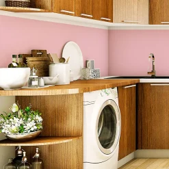 New Ambiance Sticker Rouleau adhésif décoratif Vinyle au Mètre - Sticker Lavable Imperméable Mur Cuisine Meubles - 60cmx8m - Rose poudre