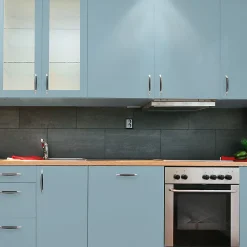Clearance Ambiance Sticker Rouleau adhésif Imperméable Vinyle au Mètre - Sticker Lavable Cuisine Meuble Armoire Porte - 60cmx6m - Bleu poudre