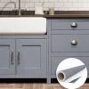 Outlet Ambiance Sticker Rouleau adhésif Imperméable Vinyle au Mètre - Sticker Lavable Cuisine Meuble Armoire Porte - 60cmx1m - Argent