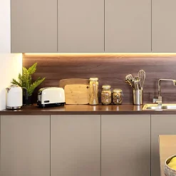 Clearance Ambiance Sticker Rouleau adhésif Imperméable Vinyle au Mètre - Sticker Lavable Cuisine Meuble Armoire Porte - 60cmx1m - Taupe