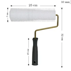 New Dekor Rouleau débulleur à pointes - 25 cm - 1 cm -