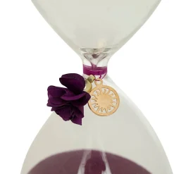 Outlet Atmosphera Créateur D'Intérieur Sablier Belli H.20cm verre assorti- Violet- Atmosphera