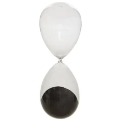 Outlet Atmosphera Créateur D'Intérieur Sablier Mani H.45cm verre assorti- Blanc- Atmosphera